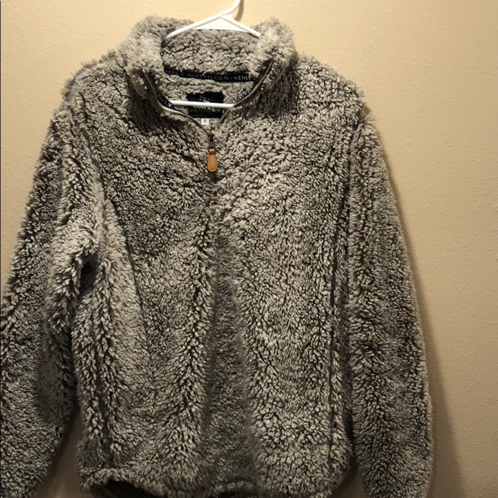 Zip Fuzzy Pullover Jacket
